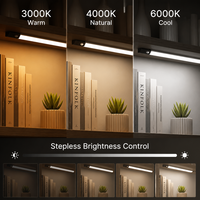 Lampe de nuit intelligente moderne sans fil à 3 couleurs avec gradation progressive, rechargeable, à coller sous l'armoire, avec détecteur de mouvement pour cuisine et escaliers