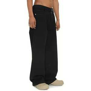 Pantalon Baggy en denim vintage pour hommes 2025 nouveau Streetwear jambe large pantalon en denim ample mode lavage pantalon droit - Product Image 2