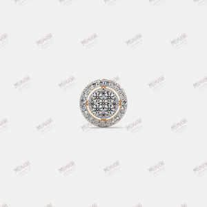 Boucles d'oreilles élégantes Moissanite Halo Stud Design Round Cluster avec double cercle scintillant pour un usage quotidien et des occasions spéciales - Product Image 4