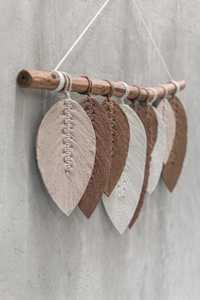 Juego de tapices de pared de macramé de 9 hojas, tejido artesanal de madera hecho a mano para estilo Art Deco para decoración de hogar, sala de estar y oficina - Product Image 6