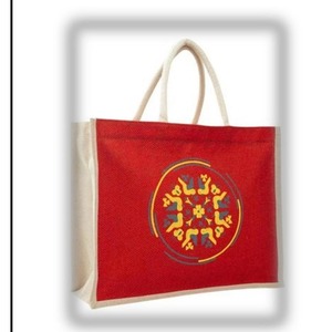 Sac de courses non tissé personnalisé avec logo, imprimé sur mesure, en tissu recyclable, rouge, blanc, bleu, style fourre-tout, surface soyeuse, en pièces - Product Image 2