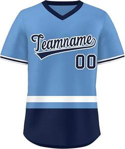 Maillot d'entraînement de joueur de baseball le plus populaire pas cher prix col en V conception personnalisée maillots de baseball et de softball - Product Image 6