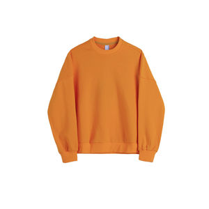 Drop shoulder manga larga cuello redondo pulóver sudaderas todos los tamaños logotipo personalizado hombres sudaderas básicas algodón mezclado sudaderas - Product Image 4