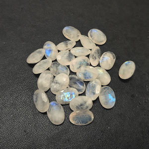 26 Pc de pierre de lune arc-en-ciel naturelle 10x7.5mm facette ovale 56.1 Cts Iroc ventes bleu feu pierre de lune pierres précieuses en vrac coupe US $38.47 - Product Image 1