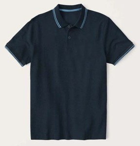 Chemise de golf pour homme à manches courtes en tricot 100% coton imprimé, anti-rides, séchage rapide, légère, décontractée - Product Image 1