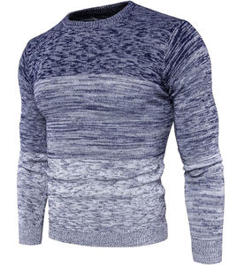 Wholesale Long Crew Neck Sweatshirt 280 GSM Solid Knitted Men <b>Jumper</b> Cut Out Men's Pullover for Autumn - Product Image 6