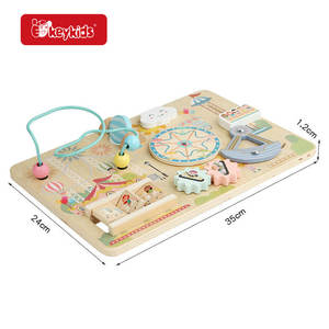 B2B, venta al por mayor, juguete Montessori educativo, tablero ocupado de pared de madera para niños W12D741 - Product Image 3