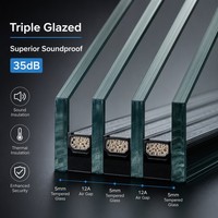 Moderna Terraza Acristalada de Aluminio con Triple Cristal, Techo Retráctil Insonorizado, Refugio para Jardín Exterior