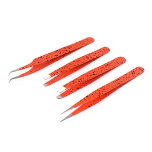 ชุดแหนบสำหรับต่อขนตาแบบญี่ปุ่นชุดที่ใช้ในการจับ4ชิ้นอุปกรณ์สเตนเลสสำหรับการศัลยกรรมกระดูกดีไซน์แบบ OEM - Product Image 6