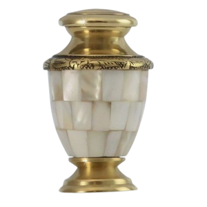 Urne souvenir en métal nacré pour fournitures funéraires Pot de stockage de cendres Urnes en métal fini brillant Pot en aluminium Urne pour animal de compagnie adulte - Product Image 3