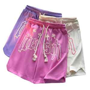 Hip Hop Pantalones cortos de verano Estilo de los hombres Casual Marca de moda Ins Loose Puff Letter Print Pantalones rectos Pantalones cortos de playa - Product Image 2