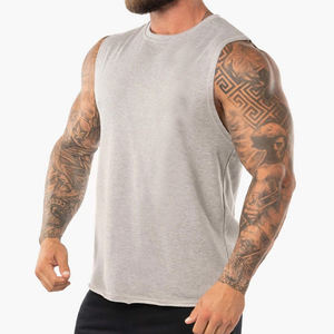 Wholesale Men Sports Tank Top Custom <b>Muscle</b> Fitness <b>Vest</b> Training Men's Gym Tank Top - Product Image 2