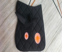 Ensemble d'équipement équestre assorti avec tapis de selle noir marine et orange, design OEM personnalisé, couleur unie, tendance, durable, fabricant Kanpur
