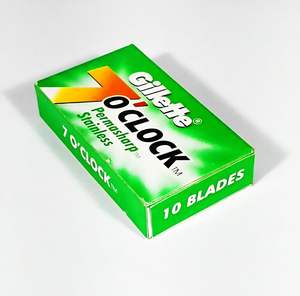 Cuchillas de Repuesto para Maquinilla de Afeitar de Doble Filo Gillette 7 O'clock Permasharp |   100 Cuchillas de Afeitar de Acero Inoxidable |   Paquete a Granel - Product Image 1