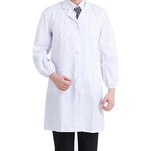 Doctor Lab Coat Laboratory College <b>Chemistry</b> Nurse Overalls White Coat Female Long-sleeved Doctor's Uniform Male Short-sleeved - Product Image 1