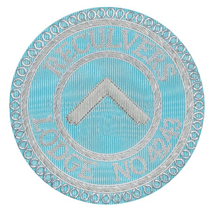 BADGES DE TABLIER D'ALMONER ARTISANAT MAÇONNIQUE BRODÉS À LA MAIN AVEC BADGE DE TABLIER MASONIQUE BADGE DE BULLION DE QUALITÉ FINE - Product Image 3