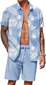 Conjuntos de Camisas Hawaianas Tropicales para Hombre, Primavera Verano, Camisas de Manga Corta Estampadas para Hombre, Conjuntos de Camisas Hawaianas - Product Image 2