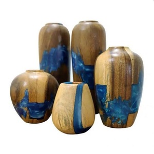 Vase en bois de qualité durable, design exclusif, pour la décoration de Noël, de mariage et de fête, vase à fleurs de qualité - Product Image 4