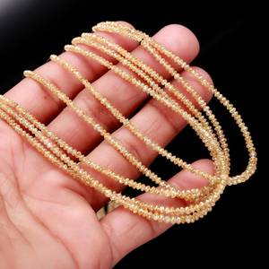 Cuentas de Diamante Naranja Natural en Forma de Rondelle, Facetadas, Grado AAA+, Hilo de Gemas de Lujo de 15 Pulgadas, Proveedor Mayorista de Sudáfrica - Product Image 1