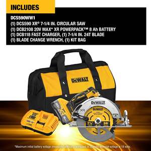 Kit de Sierra Circular Inalámbrica de 20V MAX XR de 7-1/4 Pulgadas con Batería y Cargador para Corte de Madera y Azulejos en Bricolaje e Industrial - Product Image 6