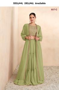 ชุดผ้าไหมแท้สำหรับสุภาพสตรีชุดงานปาร์ตี้งานแต่งงานสไตล์อินเดียสำหรับผู้ใหญ่ - Product Image 4