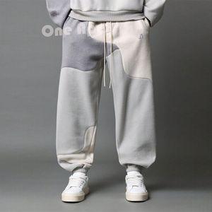 Invierno Casual 35% poliéster 65% algodón chándal personalizado bordado Logo Color contraste peso pesado chándal conjunto - Product Image 4