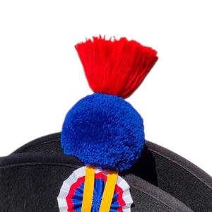 Chapeau de l'amiral français Napoléon, chapeau à bicorne en laine, cosplay, casquette noire - Product Image 4