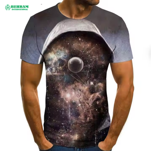 T-shirts pour hommes de haute qualité, col rond, 100% coton, coupe ample, écologiques, séchage rapide, prix bas, sublimation - Product Image 3