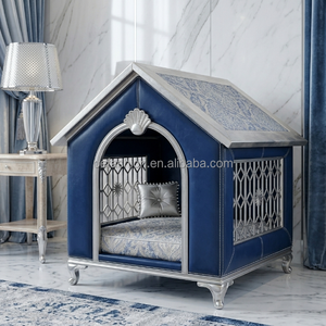 Custom European Classic Upholstered <strong>Bed</strong> with Curved Wingback Headboard for Villa Hotel Suite Projects - Product Image 5