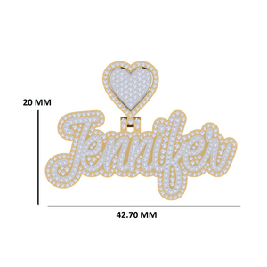 จี้เพชรมอยส์ซาไนต์คุณภาพระดับพรีเมี่ยมระยิบระยับหรูหราทอง10K VVS2ตัดสุกใสของขวัญเครื่องประดับที่สวยงามสำหรับผู้หญิง - Product Image 3