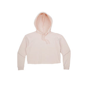 Haut court d'hiver à capuche pour femme 100% coton biologique Haut court à manches longues rayé pour femme sweats à capuche - Product Image 2