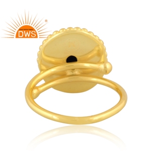 Best Selling Sterling Silver 18K Gold Plated Natural <b>Lapis</b> <b>Lazuli</b> Gemstone Stackable <b>Ring</b> Custom Jewelry Manufacturer - Product Image 4