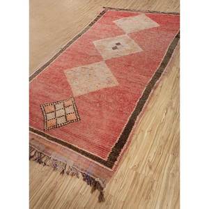 Alfombra Grande de Lana Anudada a Mano con Diseño Geométrico Rojo y Naranja 9x12 para Entrada y Pasillo del Hogar-Pae-4545 - Product Image 2