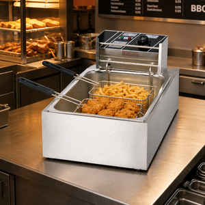 Friteuse électrique commerciale à double panier 12L 220V 3KW pour frites, poulet, restauration rapide - Product Image 6