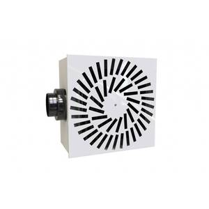 Tecnosystemi Difusor Cuadrado Completo con Amortiguador y Pleno Inferior para Rejillas de Aire Acondicionado Helicoidales de Chorro Ajustable - Product Image 1