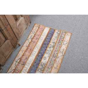 Alfombra Turca Vintage, Alfombra de 1.8x3.1 pies, Alfombra Pequeña Azul con Diseño de Patchwork - Product Image 5