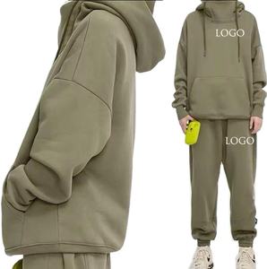 2025 nuevo OEM personalizado Unisex algodón polar chándales 2 piezas Sudadera con capucha pantalones de chándal conjuntos 100% verano moda Chándal - Product Image 1