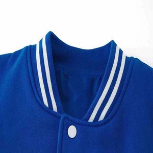 Vestes universitaires en toile enduite OEM, broderie personnalisée, patchs en chenille, veste de baseball surdimensionnée pour hommes - Product Image 6