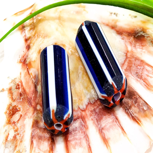 Vente en gros de perles de verre cylindriques en cristal artisanal multicolore à quatre couches Chevron perles VISHAL HANDICRAFT pour - Product Image 4