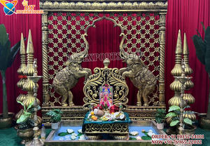 Boda DEL SUR DE LA India Mandap ceremonia telón de fondo escultura SUR DE LA India Tirupati Balaji Lakshmi estatua SUR DE LA India accesorios de fibra - Product Image 6