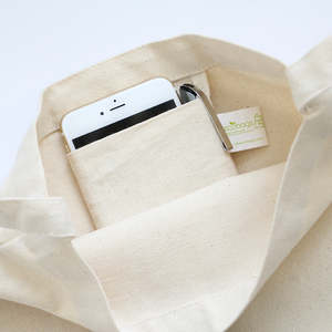 Ecobags Durable Reusable Canvas Sling Beach <b>Bag</b> <b>Medium</b> Inner Pocket Eco-Friendly Letter Printing for Daily Use Advertising <b>Gift</b> - Product Image 4