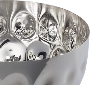 Bol à servir en acier martelé pour dattes au chocolat, plaqué argent, très vendu pour les fruits secs, les bonbons, les salades, les chips, les collations, les fêtes - Product Image 6