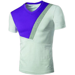 Camisetas con Logotipo Personalizado, Diseño de Moda, Bloques de Color, Camisetas Transpirables para Hombre, Cuello Redondo, Deportivas, Casuales, de Algodón, Manga Corta - Product Image 5