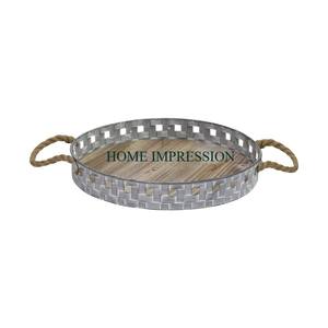 Plateaux de service galvanisés Plateau de table poli brillant Métal galvanisé décoratif pour décoration d'hôtel et accessoires cadeaux Fournitures - Product Image 2