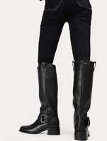 Herren Echtleder Reitstiefel |   Lange Schnallenstiefel im Modestil, bequeme Reitschuhe I.S