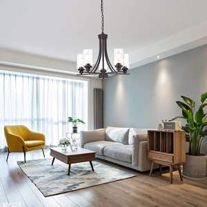 Rustic Kitchen <b>Chandelier</b> Lighting 5 Light Oil Rubbed Bronze Traditional <b>Chandelier</b> <b>Industrial</b> Vintage Light - Product Image 1