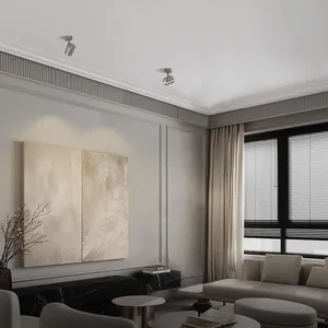 Spot LED d'intérieur moderne GlamLumen, culot E27, lumière blanc chaud 3000K et température de couleur 6000K, corps en aluminium - Product Image 1