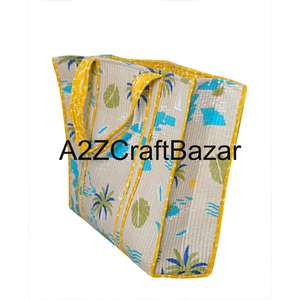 Bolsos Tote Grandes de Algodón Hechos a Mano, Estilo Boho, Acolchados, para Uso Diario, Ecológicos, Reutilizables, con Estampado de Bloques de Algodón, para Fiestas y Eventos - Product Image 4