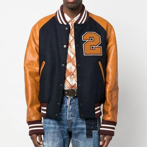 Chaqueta de Béisbol Varsity de Lana Personalizada para Hombre de Flyingkick Enterprises, Chaqueta de Invierno de Dos Tonos con Logotipo Personalizado OEM - Product Image 2