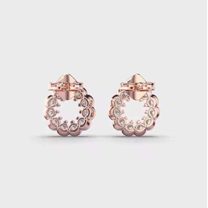 Pendientes de Diamantes Cultivados en Laboratorio de Alta Calidad, Joyería Fina para Bodas y Fiestas, Oro/Plata/Oro Rosa, Estilo Lujoso, Certificado IGI, Venta al por Mayor - Product Image 3